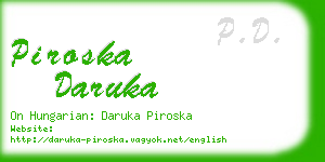 piroska daruka business card